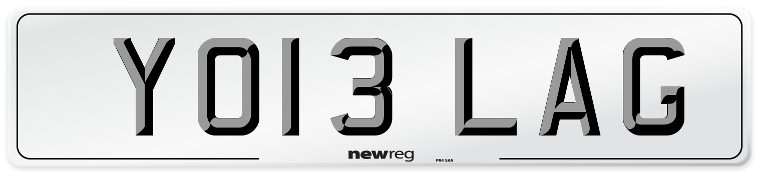 YO13 LAG Number Plate from New Reg